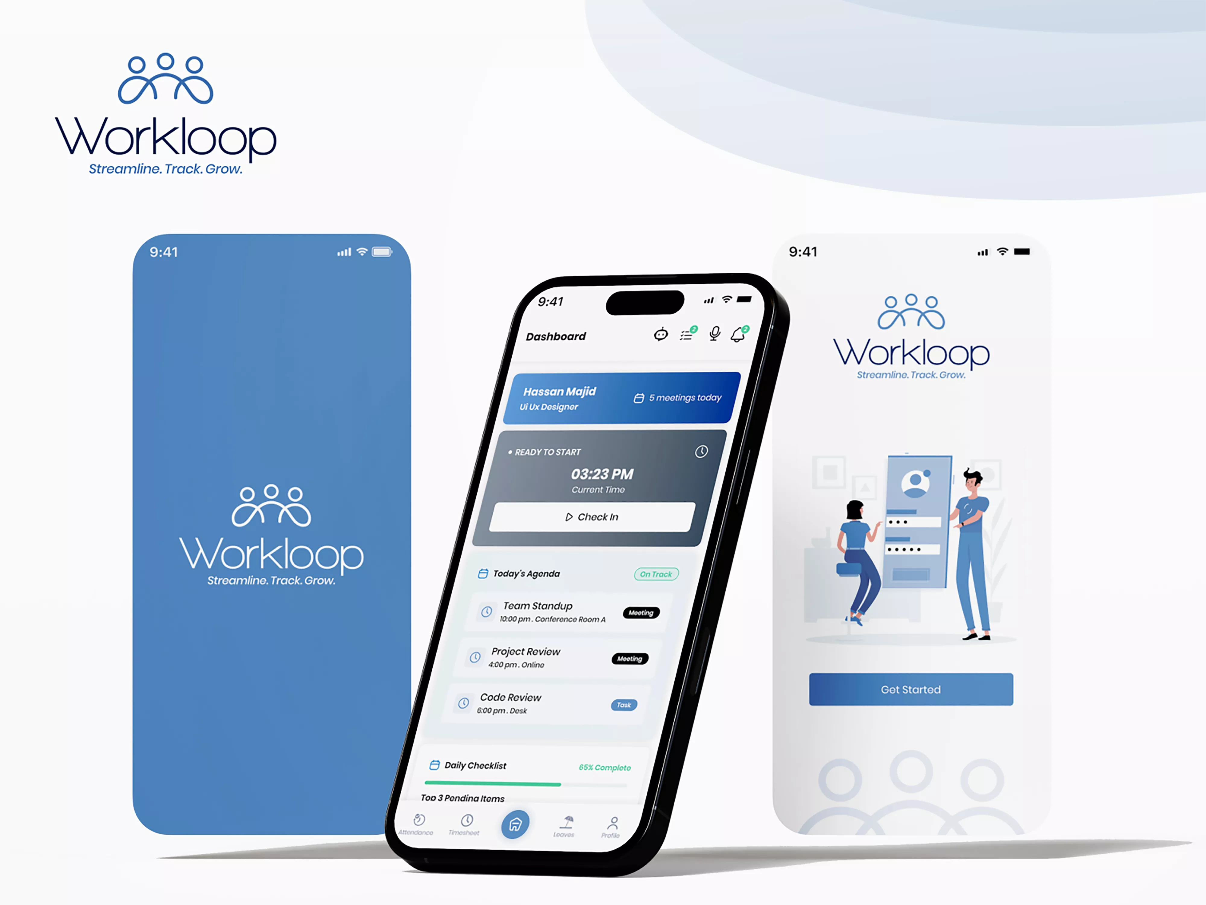 Workloop Mobile Empowered employees with performance tracking at fingertips Boosted engagement by 85% with mobile access